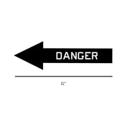 Danger Arrow-Aircraft Warning-Military Decal-Aviation Decal-Aircraft Sticker-Aircraft Markings-Aviation Sticker-Military Aircraft Decal