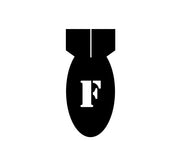 F Bomb Decal-FBomb-Funny Decal-Funny Sticker-Bomb Decal-Aircraft Decal-Aviation Decal