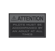Cockpit Placard - Aviation Safety sign - Safety Sign Decal - Safety Sign Sticker - Aviation Safety Sign - Pilots Must Be Accompanied By an Adult - Aviation Decal - No Clapping Decal - Airline Decal - Funny Aviation Decal - Aviation Sticker - Funny Safety Sticker - Warning Decal - Pilot Decal - Funny Aviator Decal