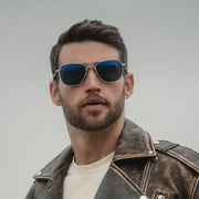 Randolph Engineering Aviator - Matte Chrome & Atlantic Blue