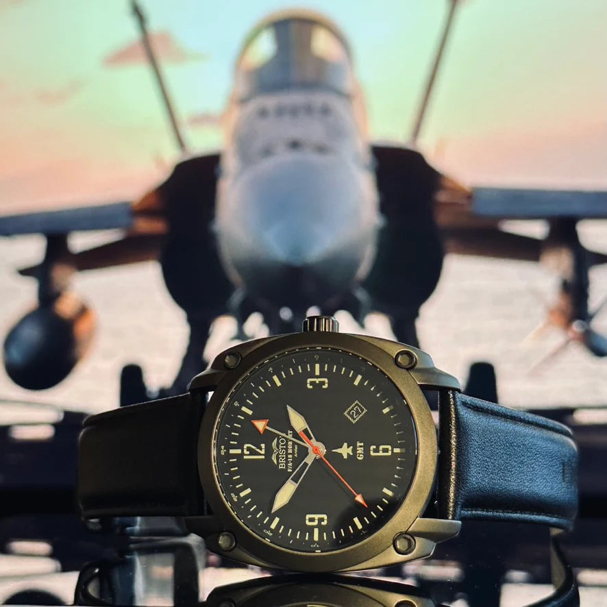 F/A-18 Hornet Tribute Aviator Watch – Gunmetal, Black Dial