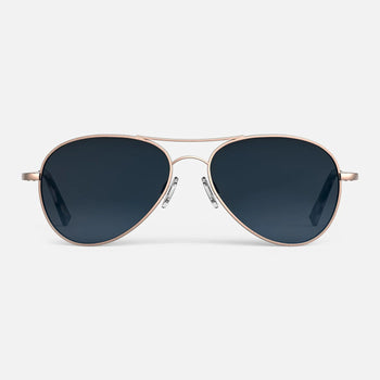 Randolph Amelia 22k Satin Rose Gold & slate polarized womens sunglasses