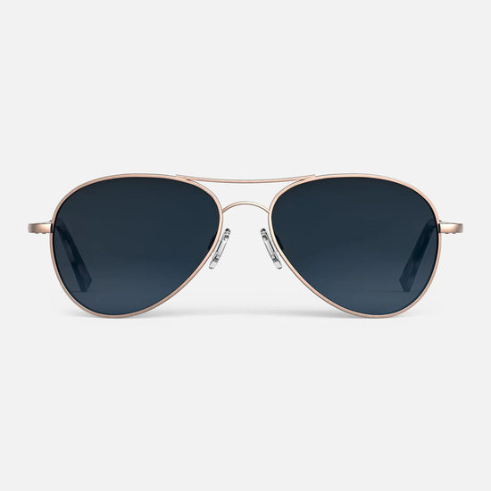 Randolph Amelia 22k Satin Rose Gold & slate polarized womens sunglasses