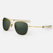 Randolph Engineering Aviator pilot glasses - 23k Gold & AGX - side view