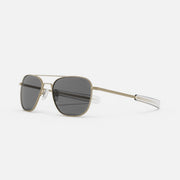 Class A Aviator - Desert Sand & American Gray aviator sunglasses angled view