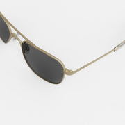 Class A Aviator - Desert Sand & American Gray aviator sunglasses with dark lenses on a white background