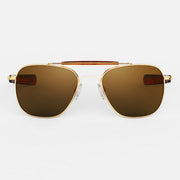 Randolph Engineering Aviator II 23K Gold & American Tan Polarized - front view