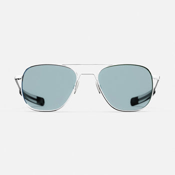 Randolph Engineering Aviator Sunglasses with Blue Hydro lens viewed from the front