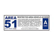 Area51 Decal - Area51 Sticker - Area 51 - Groom lake - Dreamland - USAF Decal - Military Decal - Aviation Sticker - Funny Sticker - Base Pass - Car Sticker - Jeep decal