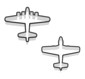 B17 Cookie Cutter - P51 Cookie Cutter - B17 Bomber Cookie Cutter - Airplane Cookie Cutter - Aircraft Cookie Cutter - Fighter jet cookie Cutter-Aviation Collectables - Pilot Gear - Flight Gear - Pilot Toys - Aviation Cooking Supplies