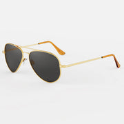 RE Concorde Military Sunglasses - 23K Gold & American Grey Polarized
