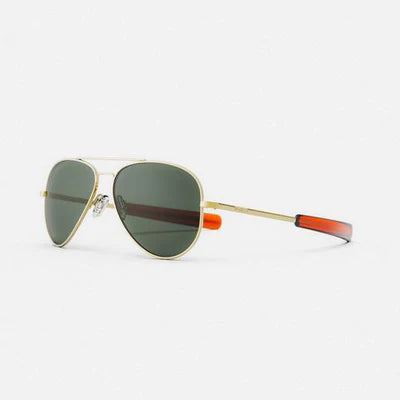 Concorde | 23k Gold & AGX with Bayonet Temple | Size: Regular 57mm | Handcrafted American Eyewear