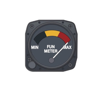 Fun Meter Decal - Funny Aviation Sticker