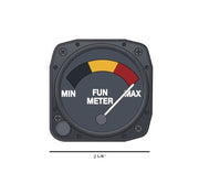 Fun Meter - Fun Meter Decal - Fun Meter at max - Aviation Decal - Aviation Stocker - Cockpit placard - Airplane Sticker - Military Sticker - Commercial aviation Decal - Flight Training Decal - Instrument Decal - Funny Aviation Decal 