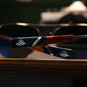 Aviator - Gunmetal & Atlantic Blue - close up