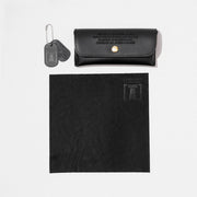 Class A Aviator - Midnight Force & American Gray Black pouch, keychain, and cardholder with brand logo on a white background