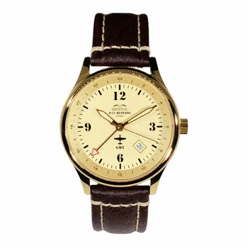P-51 Mustang Tribute  watch - Gold Finish - Beige Dial 