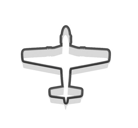 P51 Airplane Cookie Cutter - P51 Mustang Airplane Cookie Cutter - Cookie Cutter - Airplane Cookie Cutter - Aircraft Cookie Cutter - Fighter jet cookie Cutter-Aviation Collectables - Pilot Gear - Flight Gear - Pilot Toys - Aviation Cooking Supplies