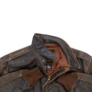 Battleworn A2 Flight Jacket - A2 Flight Jacket - Pilots Jacket - Flying Jacket  - Aviator Jacket - Leather Flight Jacket - Aviation Jacket - Military Jacket - USAF Jacket - Collar