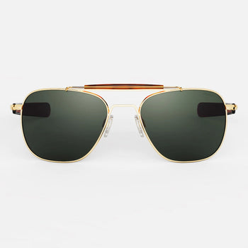 Randolph Engineering Aviator II 23K Gold & AGX lens Aviator Sunglasses - font view