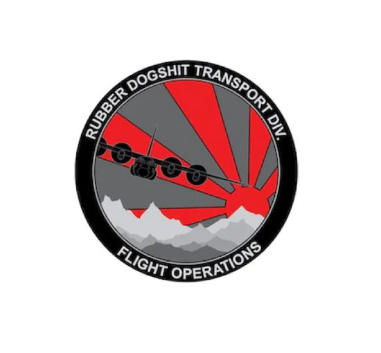 Rubber Dogshit C130 Decal-Funny aviation Topgun decal