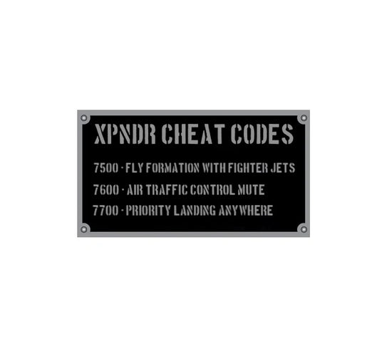 Aviation Cheat Codes - funny aviation decal