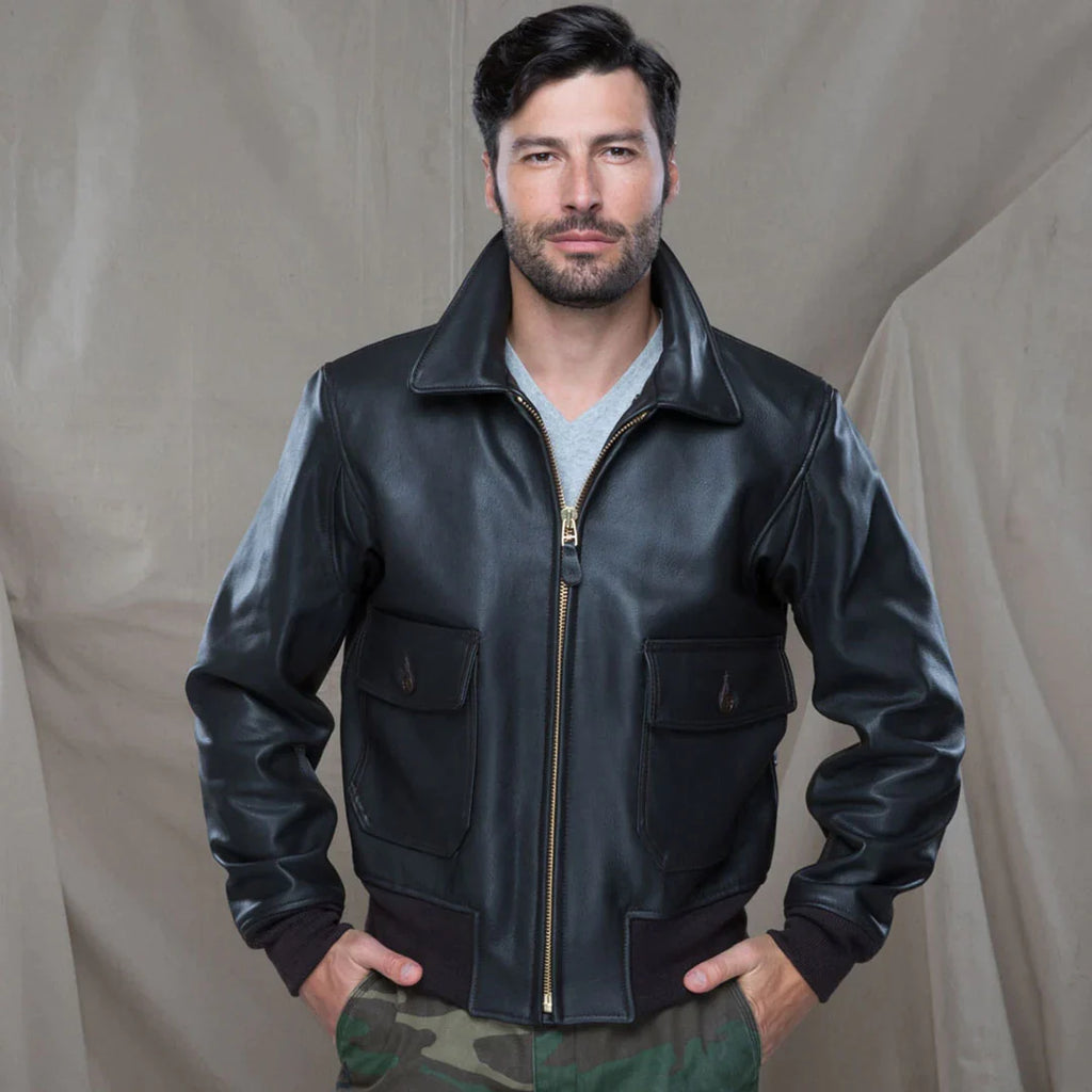 G-1 Flight Jacket with Removable Collar (Long) – Sierra Hotel