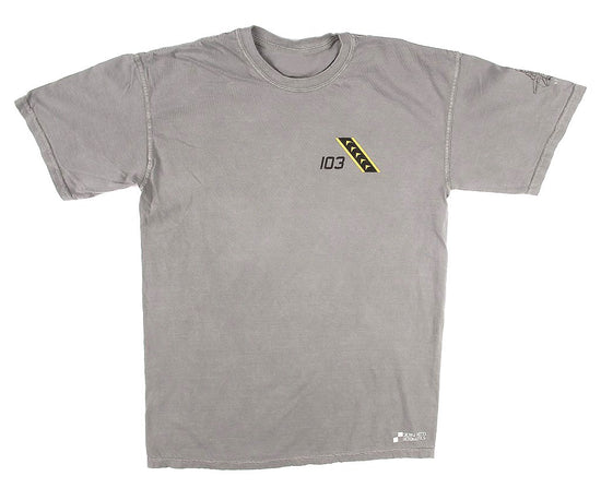 VF-103 Jolly Rogerss TShirt - front - skull and cross bones squadron print