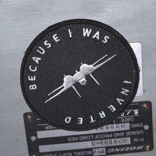 Because I was Inverted Flight Suit Patch - usn f14 patch