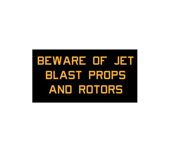 Beware of Jet Blast Props and Rotors Decal - Aircraft Carrier Decal