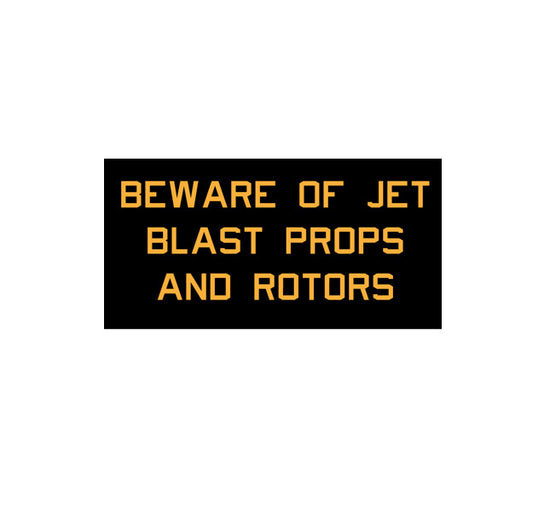 Beware of Jet Blast Props and Rotors Decal - Aircraft Carrier Decal