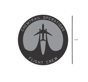 Chemtrail Flight Crew Decal- Chemtrail Maintenance crew-Chemtrail Decal-Chemtrail Patch-Aviation Decal-Aviation Sticker-Aircraft marking-military decal , aviation decal