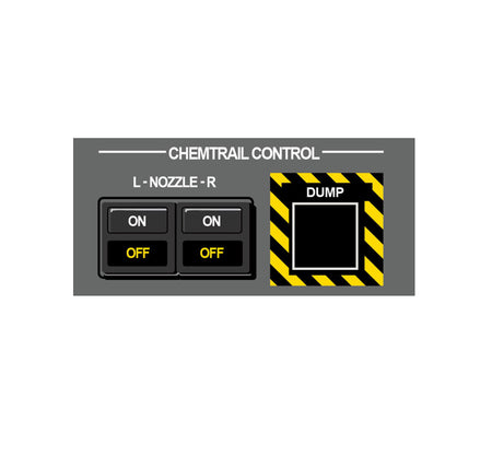 Chemtrails-Chemtrail Control Panel-Chemtrail Switch-Military Decal-Aviation Decal-Aircraft Sticker-Aircraft Markings-Aviation Sticker-Military Aircraft Decal - Cockpit Placard - Flight Deck Decal