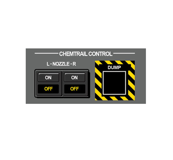 Chemtrail Control Panel Decal-Chemtrail Sticker-Aviation Decal-Aviation Sticker-Military Decal-Military Aircraft Sticker-Aircraft decals-Funny Aviation Sticker