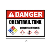 Chemtrail Tank, Chemtrail Decal, Aviation Decal, Warning Chemtrails, Chemtrail Conspiracy, Aircraft Decal, Aviation Sticker, Jeep Sticker  Edit alt text