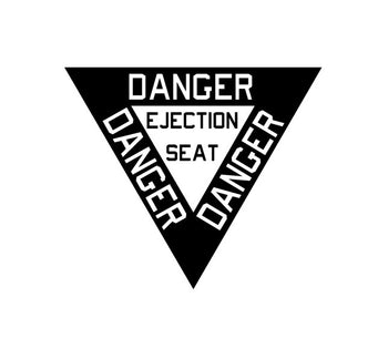 Ejection Seat Warning Decal-Ejection Seat Sticker-Pull To Eject Sticker-Aircraft Marking-Aviation Decal-Aviation Sticker-Military Aircraft Sticker