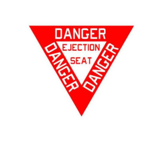 Ejection Seat Warning Decal-Ejection Seat Sticker-Pull To Eject Sticker-Aircraft Marking-Aviation Decal-Aviation Sticker-Military Aircraft Sticker