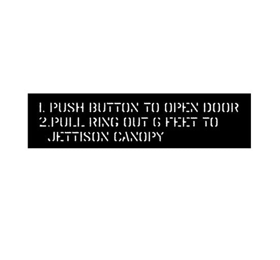 External Canopy Jettison Decal-Aircraft Warning Decal-Aircraft Safety Marking-Miliary Decal-Aviation Decal-Aircraft Sticker-Aircraft Markings-aviation Sticker-Military Aircraft Decal-Ejection Seat Decal