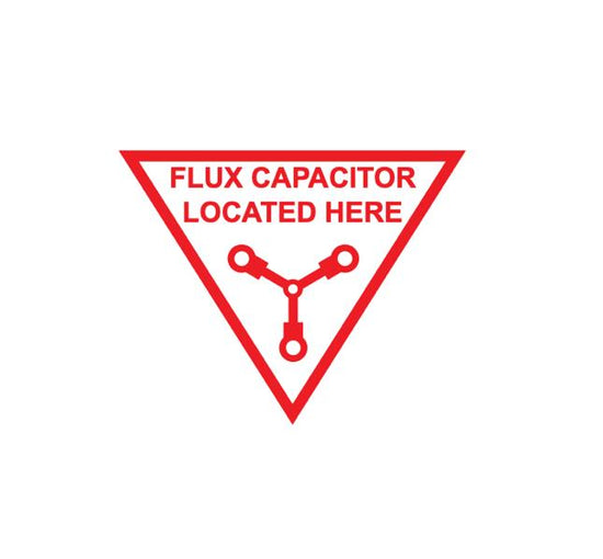  Flux Capacitor Decal-Funny Aviation Sticker