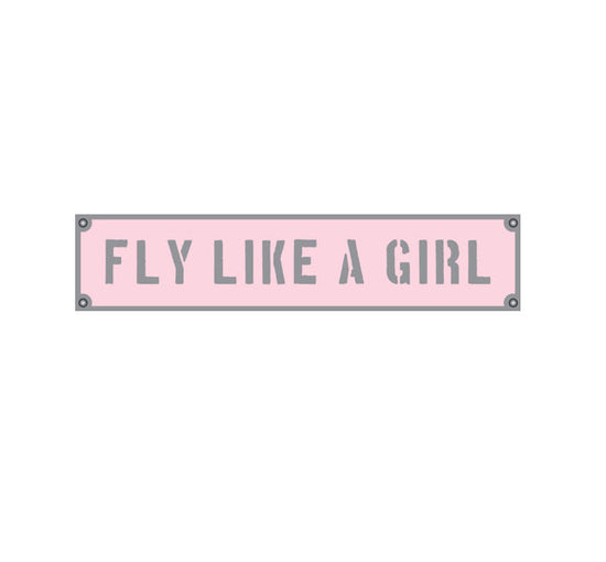 Fly like a girl Decal-Funny Aviation Sticker