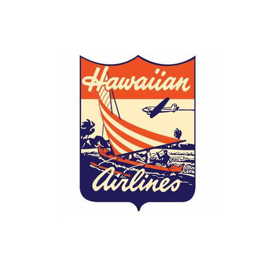 Vintage Retro Aviation Hawaiian Airlines Decal