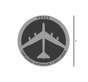 Peace Through Superior Firepower - B52 Bomber-B52 Decal-USAF Decal-Military Decal-Aviation Decal-Aircraft Sticker-Aircraft Markings-Squadron Markings-Military Aviation Decal - BUFF Decal - Bomber Sticker - Aviation Sticker-Military Aircraft Decal