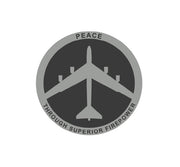 Peace Through Superior Firepower - B52 Bomber-B52 Decal-USAF Decal-Military Decal-Aviation Decal-Aircraft Sticker-Aircraft Markings-Squadron Markings-Military Aviation Decal - BUFF Decal - Bomber Sticker - Aviation Sticker-Military Aircraft Decal
