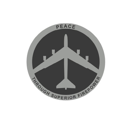 Peace Through Superior Firepower - B52 Bomber-B52 Decal-USAF Decal-Military Decal-Aviation Decal-Aircraft Sticker-Aircraft Markings-Squadron Markings-Aviation Sticker-Military Aircraft Decal