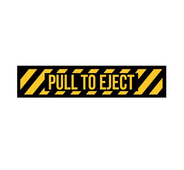 Pull To Eject Decal-Pull To Eject Sticker-Aircraft Marking-Aviation Decal-Aviation Sticker - Cockpit Sticker - Military Aircraft decal - Aviation Collectable - Aircraft Marking - Flight Sim Decal - USAF Decal - USN Decal - Ejection Seat Markings - Ejection Seat Decal 
