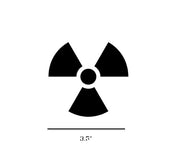 Radiation Hazard-Radiation Warning Decal-Zombie Decal-Military Decal-Aviation Decal-Aircraft Sticker-Aircraft Markings-Aviation Sticker-Military Aircraft Decal