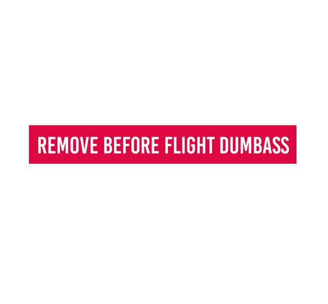 REMOVE BEFORE FLIGHT DUMBASS