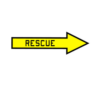 Yellow Rescue Arrow Decal- Yellow Rescue Arrow Sticker-Aviation Decal-Military Aircraft Sticker-Military Aircraft Markings Decal-Aircraft Emergency Markings Decal