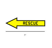 Rescue Arrow-Arrow-Aircraft Warning-Military Decal-Aviation Decal-Aircraft Sticker-Aircraft Markings-Aviation Sticker-Military Aircraft Decal
