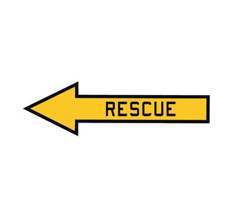 Rescue Arrow Decal-Aircraft Warning Decal- Military aircraft decal